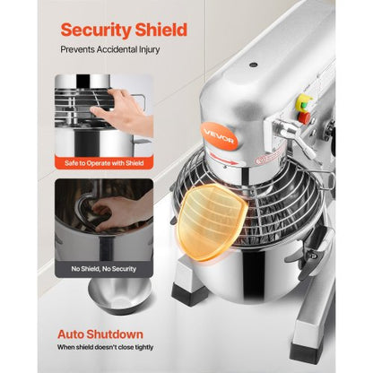 Elektrischer Küchenmixer, 30 l, Küchenmaschine, 1100 W, elektrischer Teigmixer, 220 V, verstellbar, gewerblicher Mixer, Mahlwerk, gewerblicher Standmixer für gewerbliche Küchen | EU