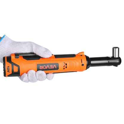 Cordless Ratchet Wrench, 3/8 inch Drive, 230 RPM, up to 33 ft-lbs of Torque, Battery Powered Electric Ratchet Wrench Set with Two 2.0Ah Batteries, Charger, Sockets, Adaptor and Carrying Case