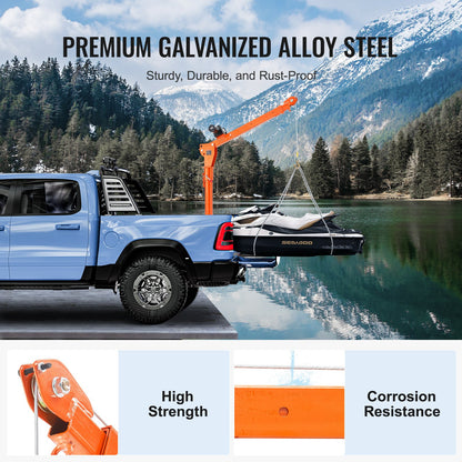 Electric pickup crane lifting crane 1100 lbs 360° swivel lift lift