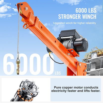 Electric pickup crane lifting crane 2200 lbs 360° swivel lift lift