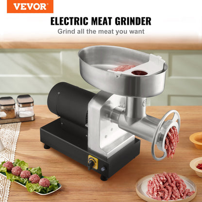 Heavy Duty Electric Meat Grinder 992 Lb/H Capacity 1100W &amp; Sausage Stuffer