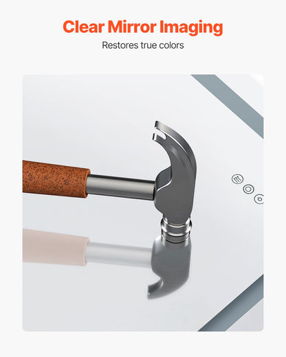 LED Bathroom Mirror, 32" x 48" LED Bathroom Vanity Mirror with Frontlit and Backlit, Anti-Fog Memory Mirror with Lights, Stepless 3 Colors Temperature Dimmable Bathroom Mirror, Wall Mounted