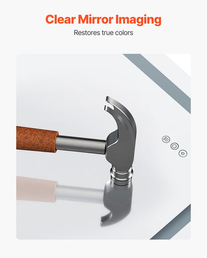 LED Bathroom Mirror, 36" x 48" LED Bathroom Vanity Mirror with Frontlit and Backlit, Anti-Fog Memory Mirror with Lights, Stepless 3 Colors Temperature Dimmable Bathroom Mirror, Wall Mounted