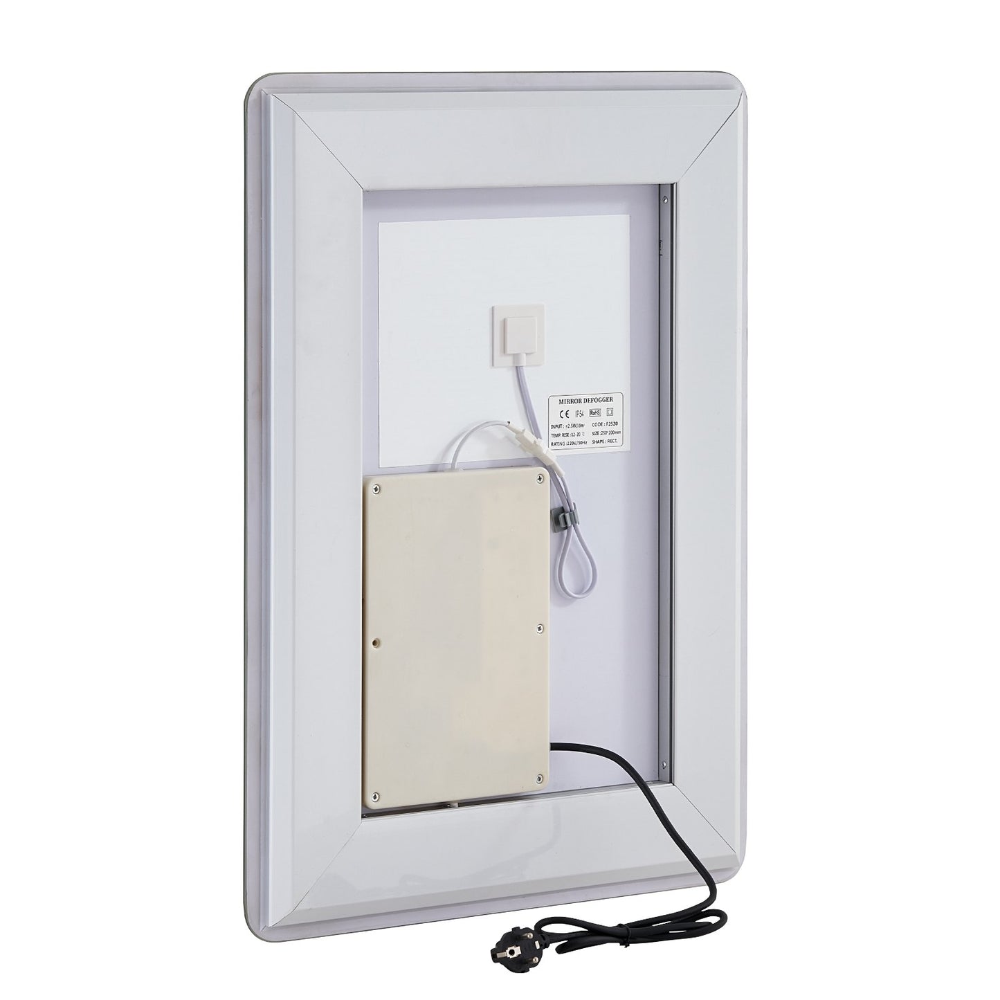 LED-Badezimmerspiegel, 3 Farben, beschlagfrei, Wandmontage, Schminkspiegel, 50 x 70 cm