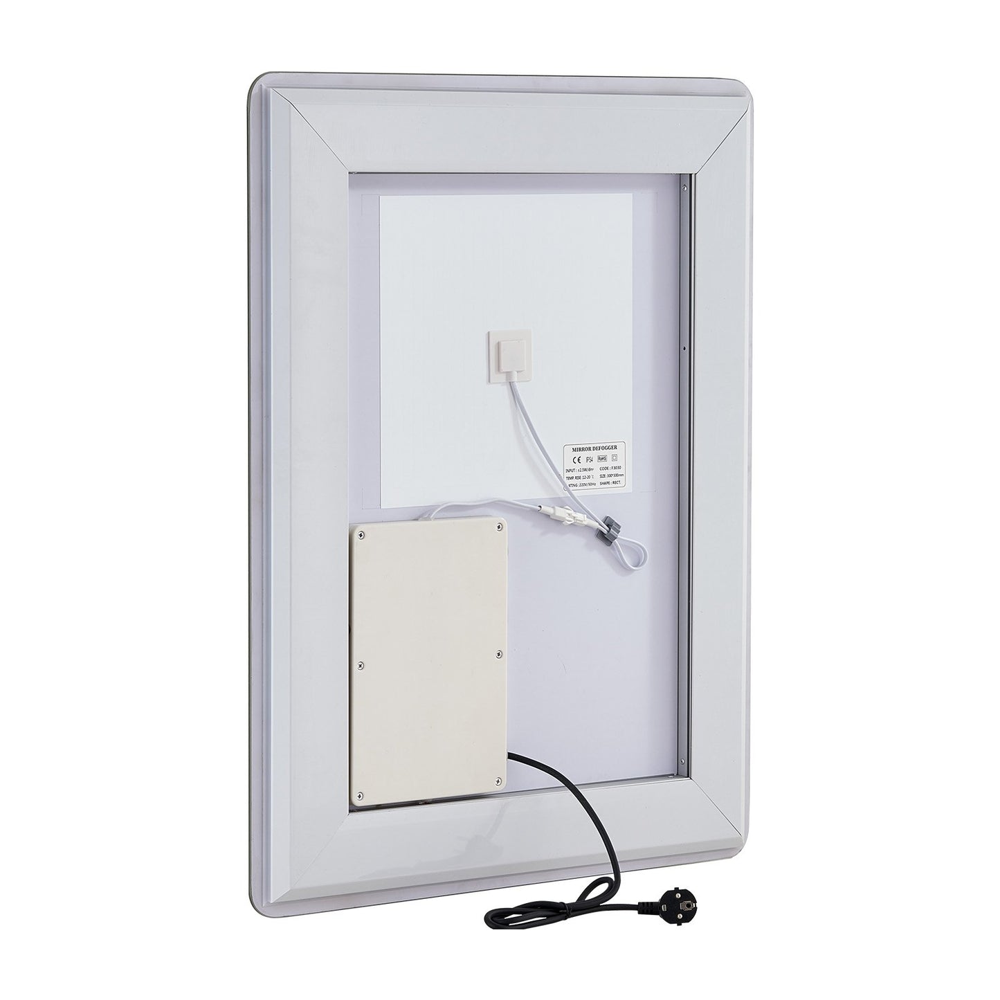 LED-Badezimmerspiegel, 3 Farben, beschlagfrei, Wandmontage, Schminkspiegel, 60 x 80 cm