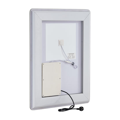 LED-Badezimmerspiegel, 3 Farben, beschlagfrei, Wandmontage, Schminkspiegel, 60 x 80 cm