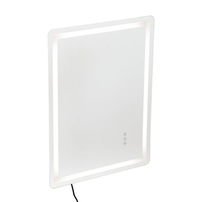 LED-Badezimmerspiegel, 3 Farben, beschlagfrei, Wandmontage, Schminkspiegel, 60 x 80 cm