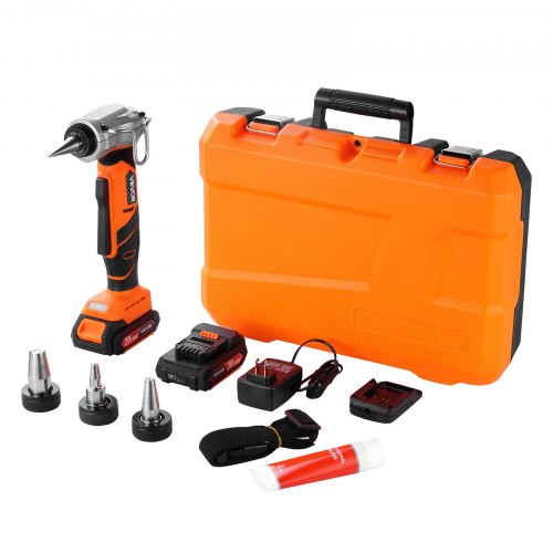 Cordless Tube Expander, 20V Max Electric Tubing Expansion Tool for 1/2", 3/4", 1" PEX-A Pipes, 22000RPM Pipe Expander with 3 Expanding Head, 2pcs 2AH Battery, Fast Charger & Carrying Case