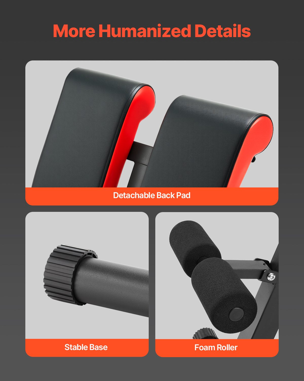 Roman Stol Ryggförlängning Hyperextension Bänk Justerbar Hopfällbar Gym