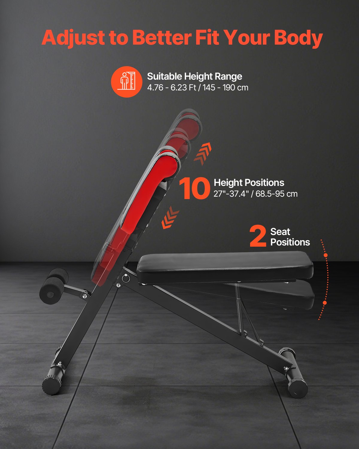 Multi-Functional Weight Bench for Full Body Workout, Roman Chair Hyperextension Bench, 330 lbs Adjustable & Foldable Equipment for Back Arm Core Ab Workout, Sit Up Exercise Machine for Home Gym