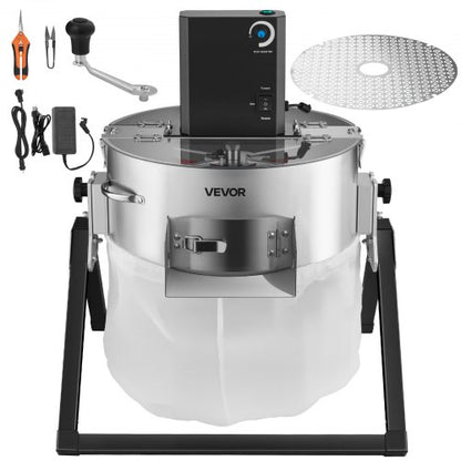 Electric Bud Leaf Trimmer, 2-in-1 Manual & Electric, 16 in Bud Trimmer with Sharp Stainless Steel Blades, Bracket Type Wet Dry Hydroponic Cutting Machine with Dry Grate, for Plant Buds Flowers