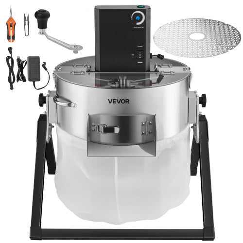 Electric Bud Leaf Trimmer, 2-in-1 Manual & Electric, 16 in Bud Trimmer with Sharp Stainless Steel Blades, Bracket Type Wet Dry Hydroponic Cutting Machine with Dry Grate, for Plant Buds Flowers