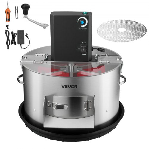 Electric Bud Leaf Trimmer, 2-in-1 Manual & Electric, 16 in Bud Trimmer with Stainless Steel Blades, Visual Cutting, Wet & Dry Hydroponic Cutting Machine with Tray, for Plant Buds Flowers