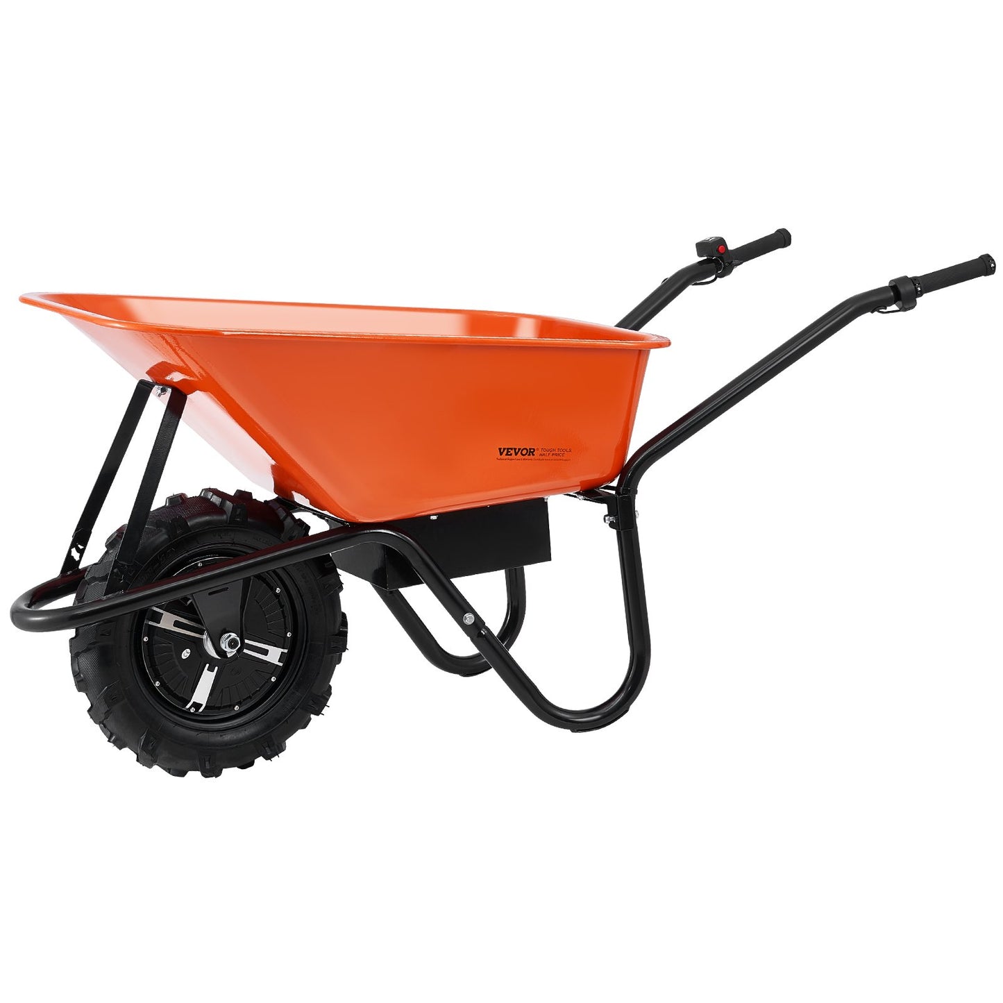 Electric Wheelbarrow Cart One Wheel 5 Cu Ft Powered Dump Cart 330 lbs