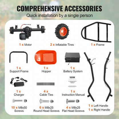 electric wheelbarrow cart One Wheel 7 Cu Ft Powered Dump Cart 573 lbs | EU