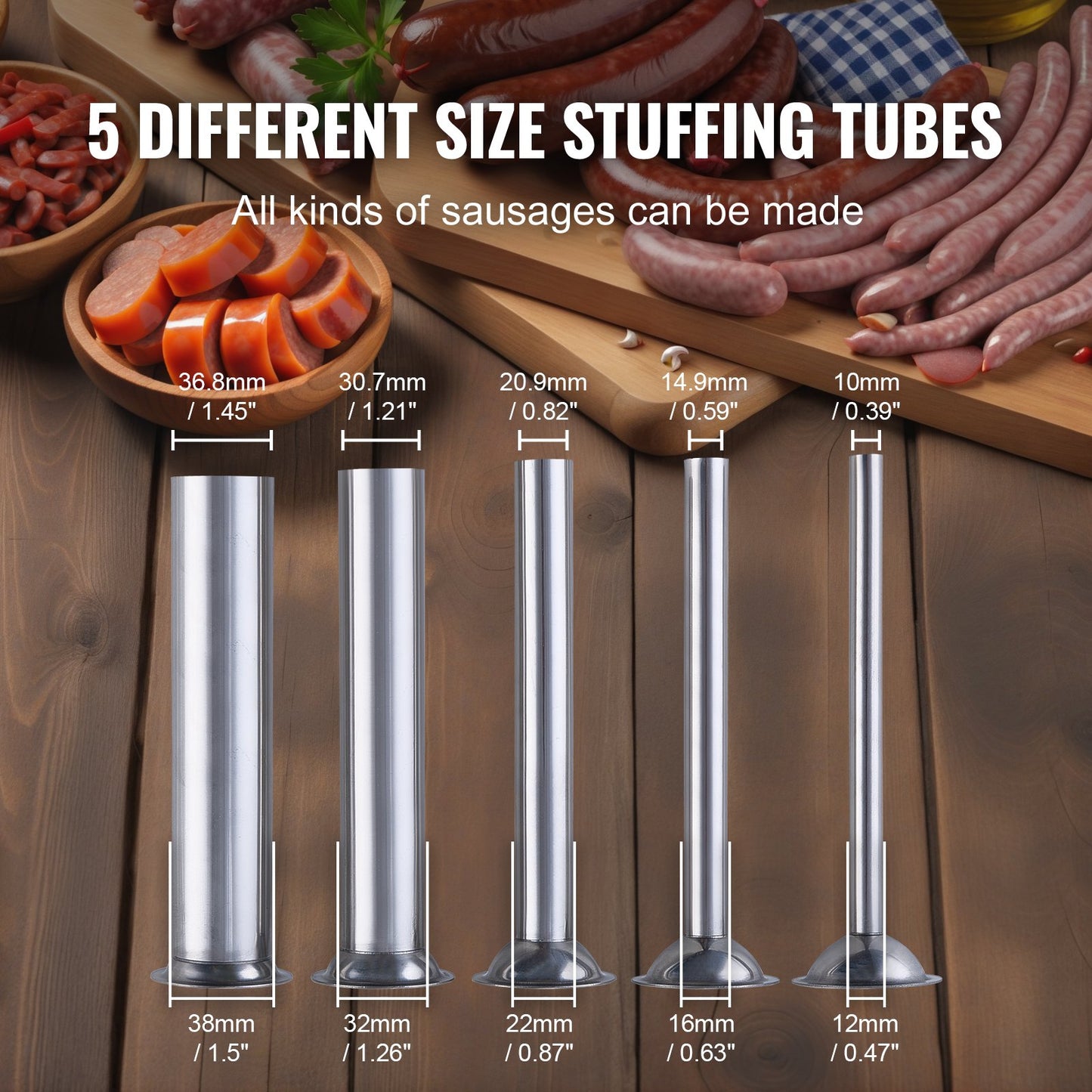 Electric Sausage Stuffer 12 L Vertical Meat Filler 304 Stainless Steel