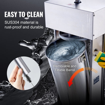 Electric Sausage Stuffer 25 L Vertical Meat Filler 304 Stainless Steel