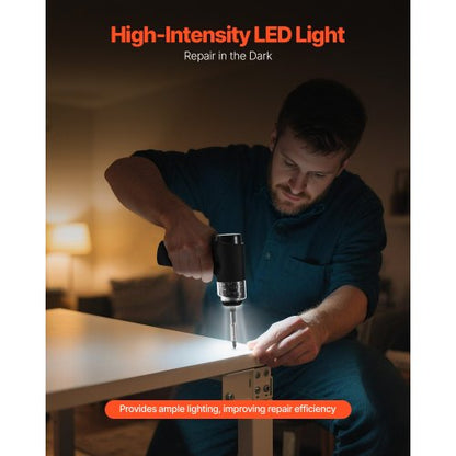 Elektrisk Skruvmejsel, 7 Vridmomentinställningar 0,5-5 Nm, 2500mAh Batteri, Sladdlös Skruvmejselsats med 32 Del 1/4-tums Bits, Digital Display, LED-Lampa, Typ-C Laddning, För Möbelreparationer |  EU