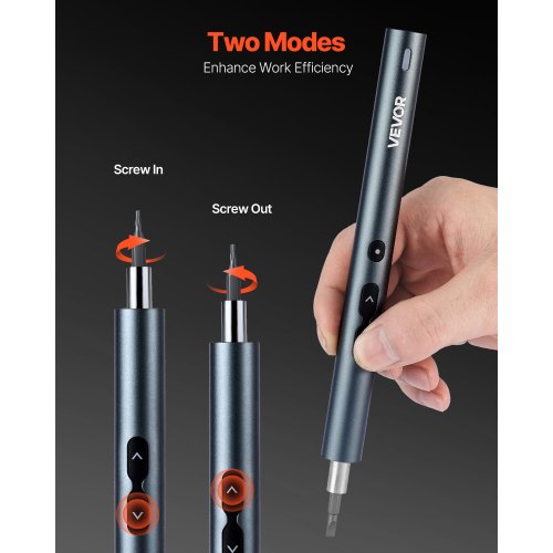 elektrisk precisionsskruvmejselsats, 48 magnetiska bits, mini elektrisk skruvmejsel med magnetisk förvaringslåda, S2-stålbits, LED-lampa, typ-C-laddning, för reparation av telefoner, bärbara datorer och elektronik |  EU