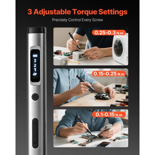 elektrisk precisionsskruvmejselsats, 52 magnetiska bits, mini elektrisk skruvmejsel med magnetisk förvaringslåda, S2-stålbits, LED-lampa, typ-C-laddning, för reparation av telefoner, bärbara datorer och elektronik |  EU