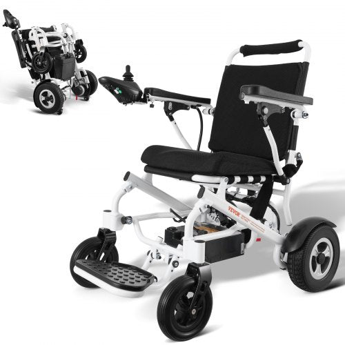 Electric Wheelchair for Adults Seniors, 300 lbs Weight Capacity, 17.7 in Width Lightweight Foldable Motorized Power Wheelchairs, UP to 12.5 Miles Range All Terrain Aluminum Alloy Chair