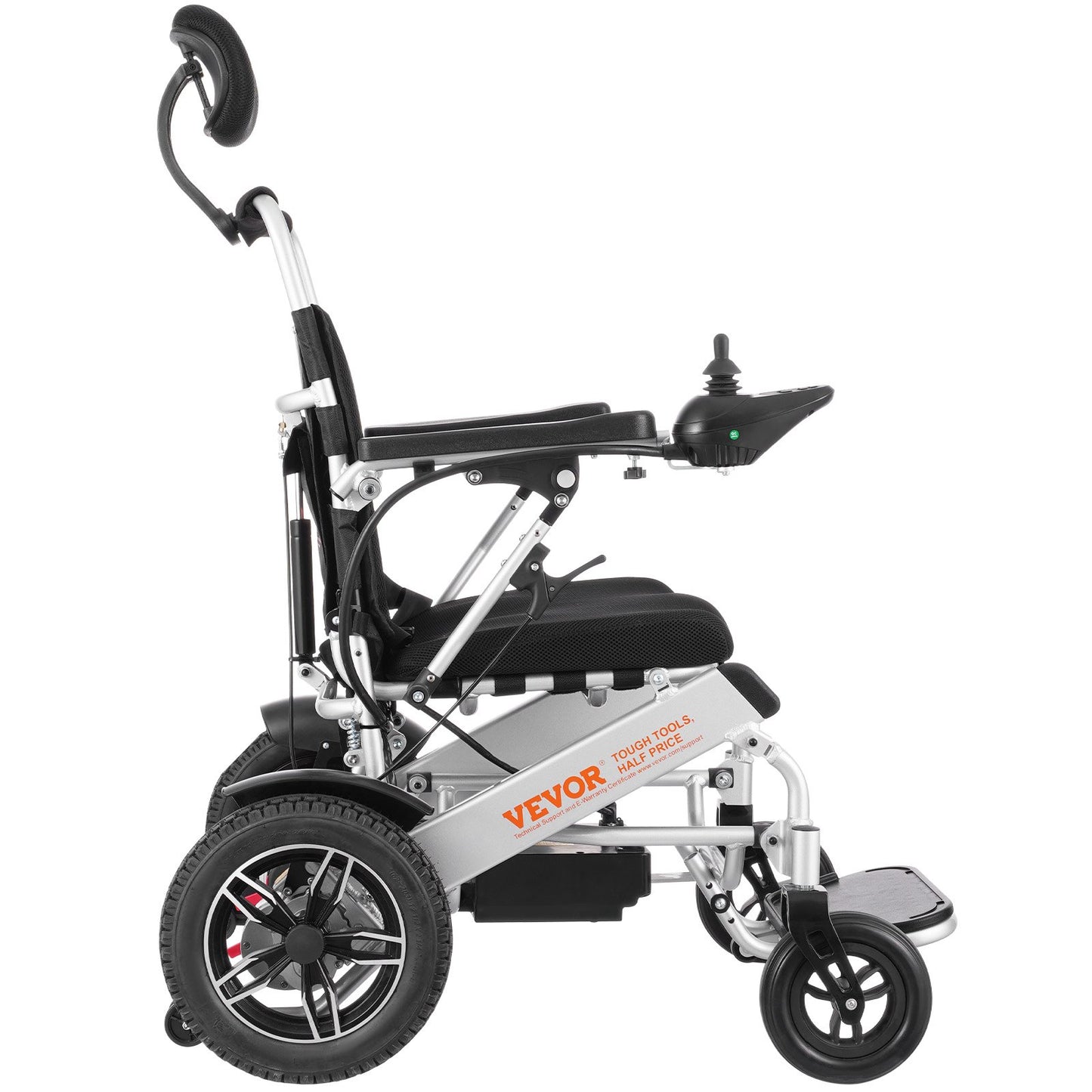 Hopfällbar elektrisk rullstol motoriserad 300 lbs justerbart ryggstöd 20 tum