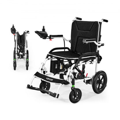 Electric Wheelchair for Adults, 220lbs Capacity, Foldable & Lightweight Motorized Wheelchair, 12-Mile Long Travel Range, All-Terrain Powered Chair, Portable for Seniors & Disabled