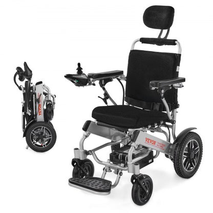 Electric Wheelchair 136 kg Capacity Adjustable Backrest Foldable 21 km