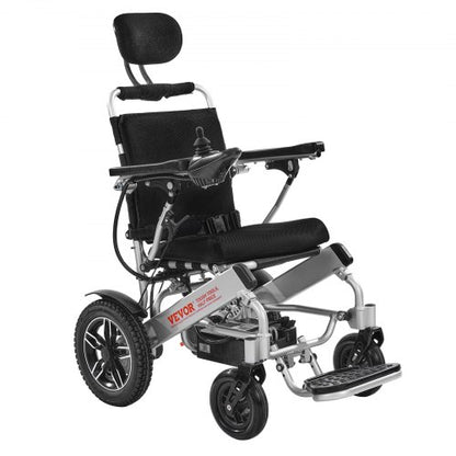Electric Wheelchair 136 kg Capacity Adjustable Backrest Foldable 21 km
