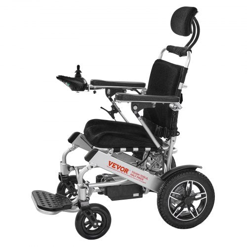 Electric Wheelchair 136 kg Capacity Adjustable Backrest Foldable 21 km