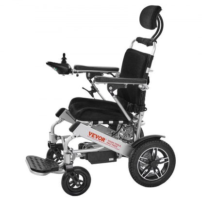 Electric Wheelchair 136 kg Capacity Adjustable Backrest Foldable 21 km