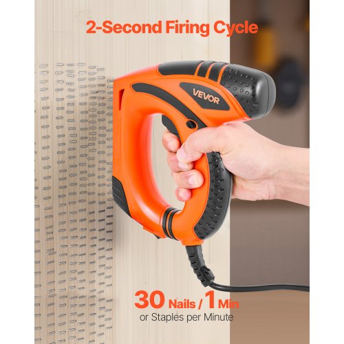 Elektrisk spikpistol, 2-i-1 häftpistol Bradspikpistol, 18 Gauge 15 mm, häftpistol Bradspikpistol med 1000 st klammer och 1000 st spik, halkfritt gummigrepp, för träbearbetning och gör-det-själv-projekt |  EU