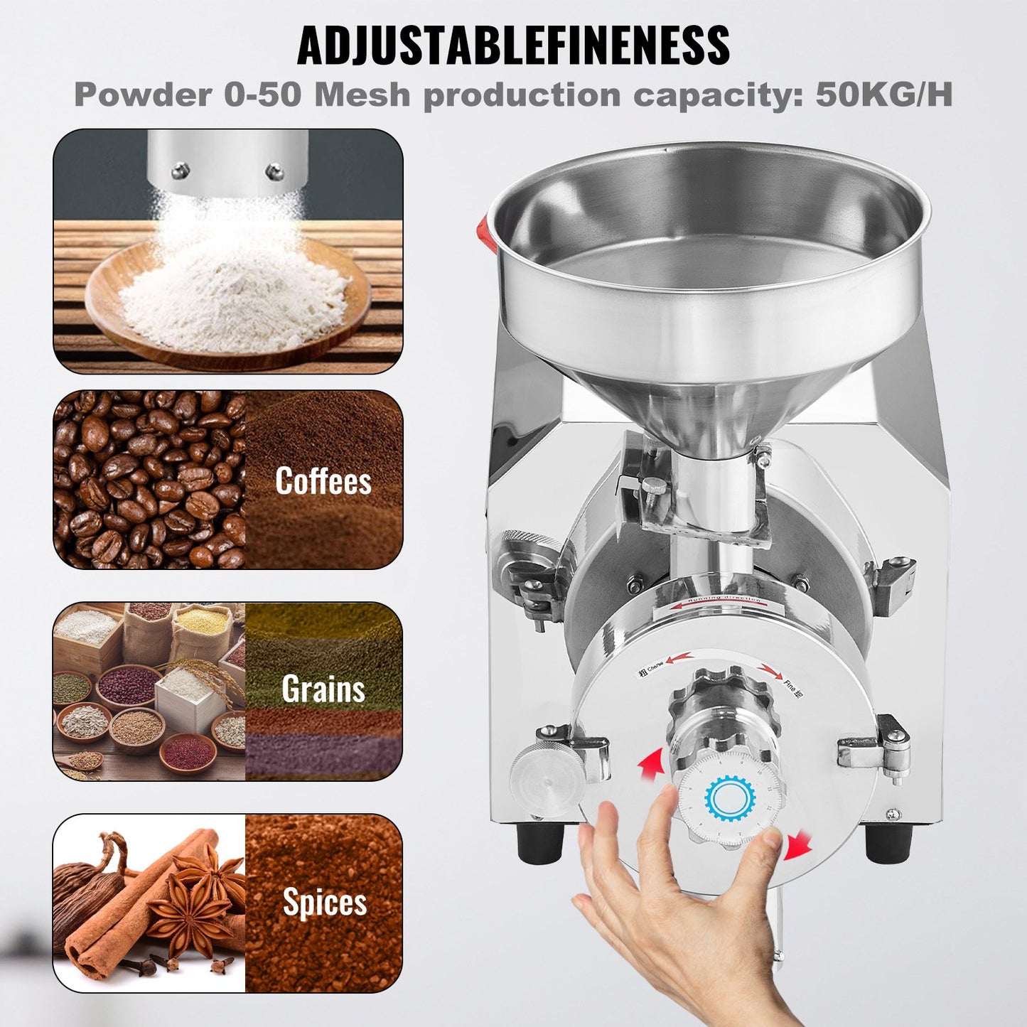 Grain Mill Grain Grinder 2200W Food Processing Machinery