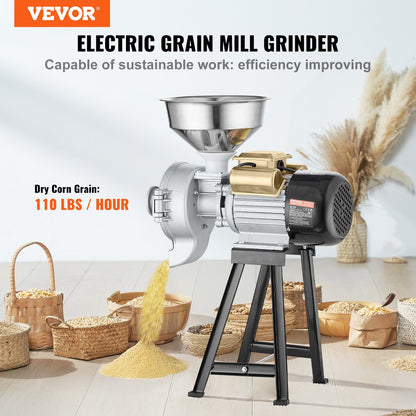 3000W Electric Grain Mill Corn Wheat Flour Grain Mill Wet and Dry