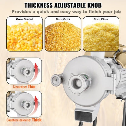 3000W Electric Grain Mill Corn Wheat Flour Grain Mill Wet and Dry