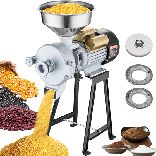 3000W Electric Grain Mill Corn Wheat Flour Grain Mill Wet and Dry