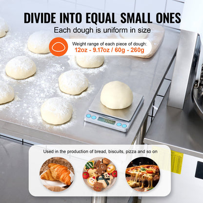 Electric Dough Divider 20 PCS Automatic Dough Cutter Bread Machine for Bakery
