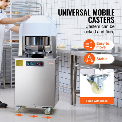 Electric Dough Divider 20 PCS Automatic Dough Cutter Bread Machine for Bakery