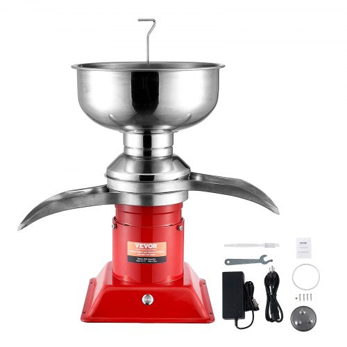 Milk Cream Centrifugal Separator, 304 Stainless Steel Electric Cream Separators, 100L/H Output 10500RPM Goat Milk Separator, 30W Cow Cream Separator, Milk Skimmer with 5L Bowl Capacity, 100-240V