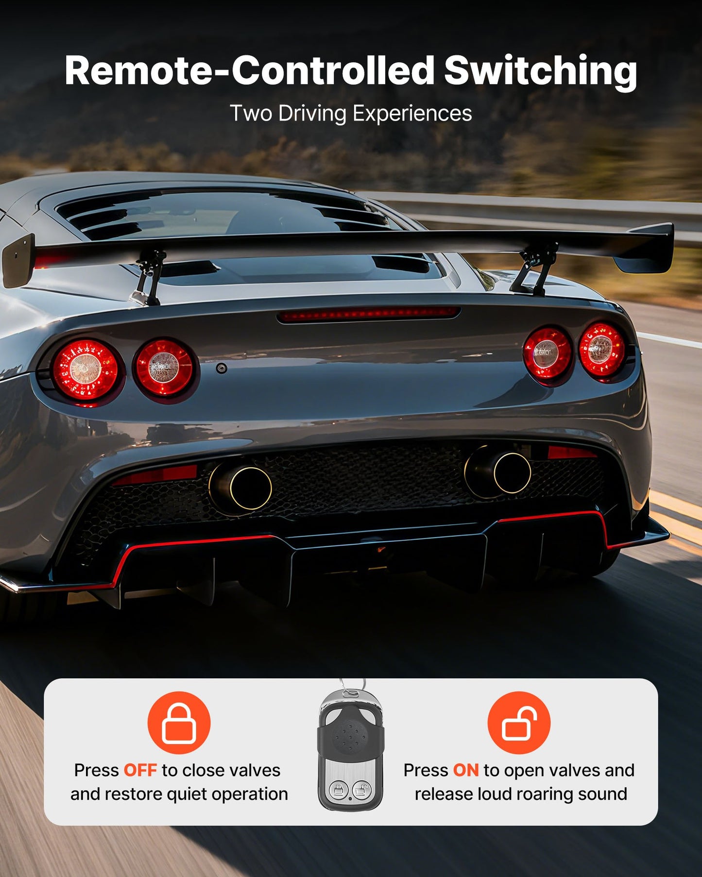 Electric Exhaust Cutout, 2.5 Inch 2PCS Universal Stainless Steel Exhaust Valve Kit with One Controller Remote Kit, Cut Out Valve, Y Pipe, Remote Control, Fits Trucks, Sedans, Sports Cars, SUVs