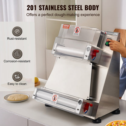15 Inch Pizza Dough Roller Sheeter Automatic Commercial Pizza Dough Press