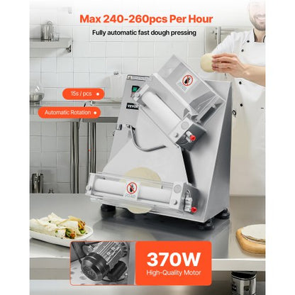 14 inch pizza dough roller automatic commercial dough press 370W