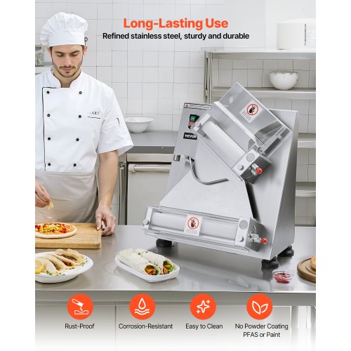 14 inch pizza dough roller automatic commercial dough press 370W