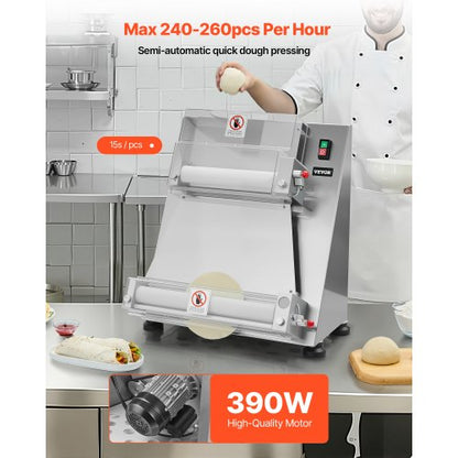 16 Inch Pizza Dough Roller Semi Automatic Commercial Dough Press