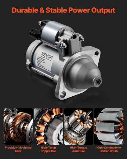 Starter 17922, Starter Motor Replacement Compatible with BMW 1 Series M 3.0L L6 2011, 128i 3.0L L6 2008-2011, 325i/325xi 3.0L L6 2006, 335xi 3.0L L6 2007-2008, OEM 428000-1760 410-24145 LRS02298