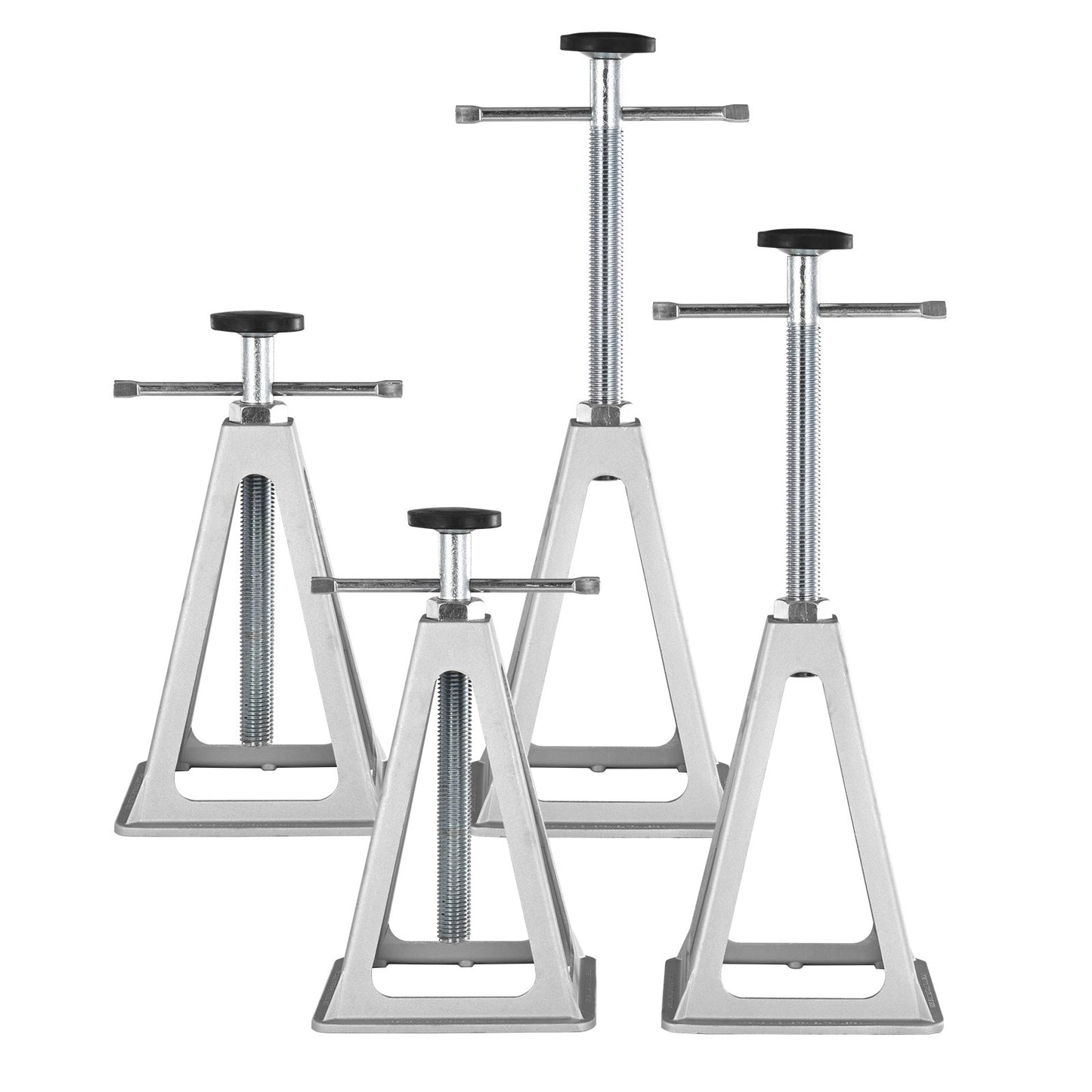 RV-stabilisatoruttag, 4-pack aluminiumutjämningsuttag för husbilar, RV-stackuttag för husbilar för husbilar, enkelskruvsstöd upp till 6000 pund, justerbar från 11 tum till 17 tum