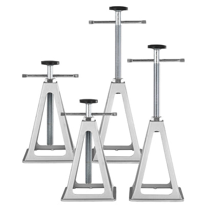 RV-stabilisatoruttag, 4-pack aluminiumutjämningsuttag för husbilar, RV-stackuttag för husbilar för husbilar, enkelskruvsstöd upp till 6000 pund, justerbar från 11 tum till 17 tum