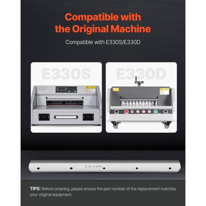 pappersskärblad, extra kraftigt stålblad, lämplig för professionell skärmaskin E330D/E330S, reservblad till pappersskärmaskin, 585 x 44 x 6 mm |  EU