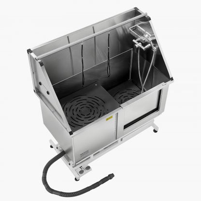 127 cm elektriskt hundtrimbadkar i rostfritt stål med vattenfilter |  EU