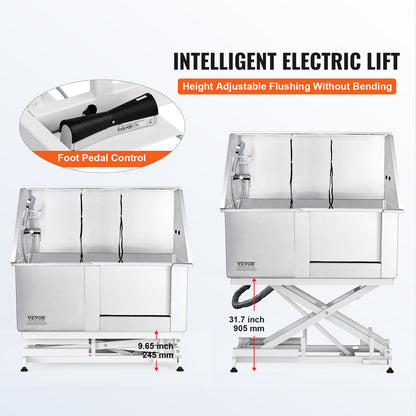 1.27M Dog Cat Pet Care Bathtub Washing Station Electric Height Adjustment